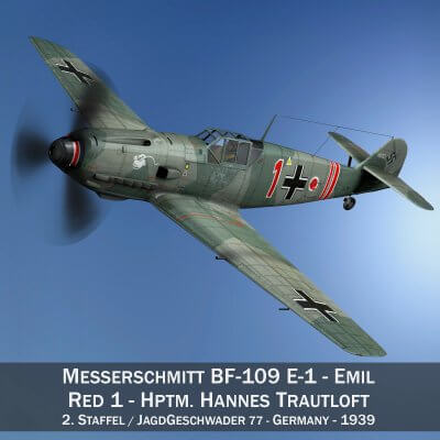 Messerschmitt - BF-109 E - Red 1