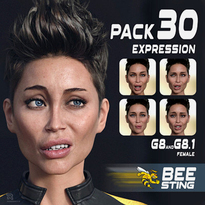 Bee Sting - 30 Expression Pack G8/G8.1