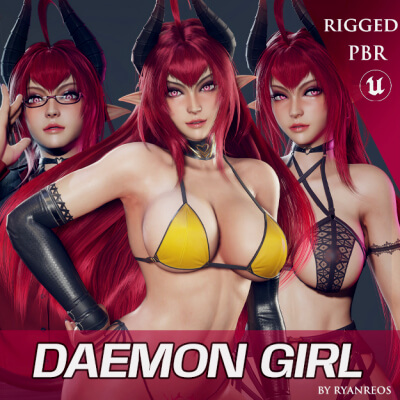 Daemon Girl 3D Model