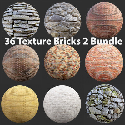 36 Texture Bricks 2 Bundle