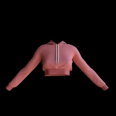 crop hoodie 3D Model