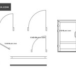 Glass Door Plan Cad Block