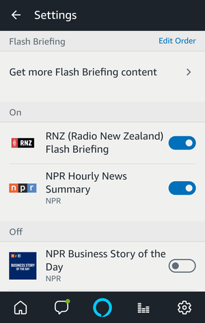 edit RNZ Flash Briefing order