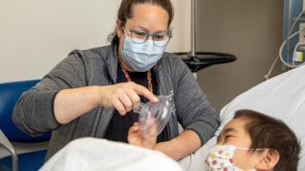 Nurse and child