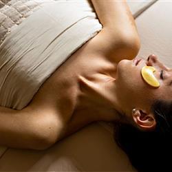 woman on spa treatment table