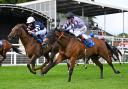 Alpine Girl winning the opening apprentice race