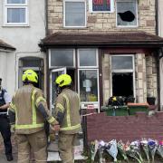 Emergency services at the scene in Napier Road, East Ham (Rosie Shead/PA)