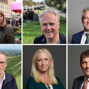 (Left to right, top to bottom) Chippenham MP Sarah Gibson, Melksham & Devizes MP Brian Mathew, East Wiltshire MP Danny Kruger, South West Wiltshire MP Andrew Murrison, South Cotswolds MP Roz Savage, and Salisbury MP John Glen.