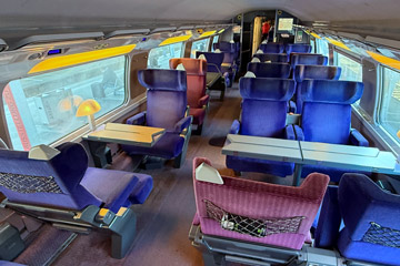 First class on board a TGV Duplex