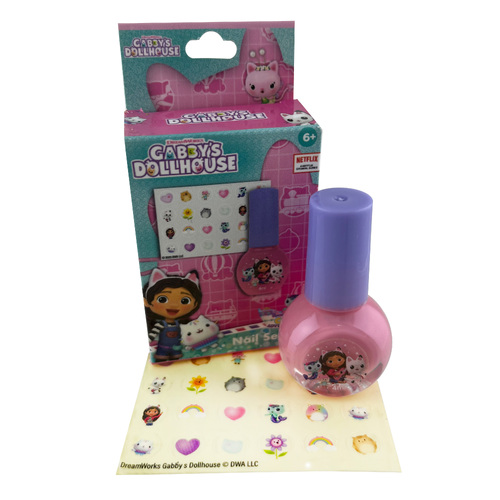 Gabby's Dollhouse Nail Polish & Sticker set