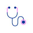 Icon of a stethoscope 