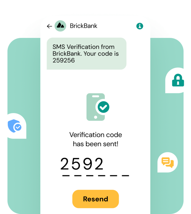 handset receiving a verification code