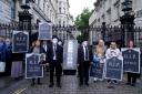 Victims’ groups have held a number of protests against the UK Legacy Act (Stefan Rousseau/PA)