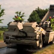 Surface dressing seals the road surface, prolonging its life.