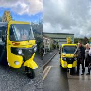 The cheese tuk-tuk visited a cheese factory