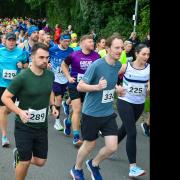 Runners starting off at Taunton's 10k run.