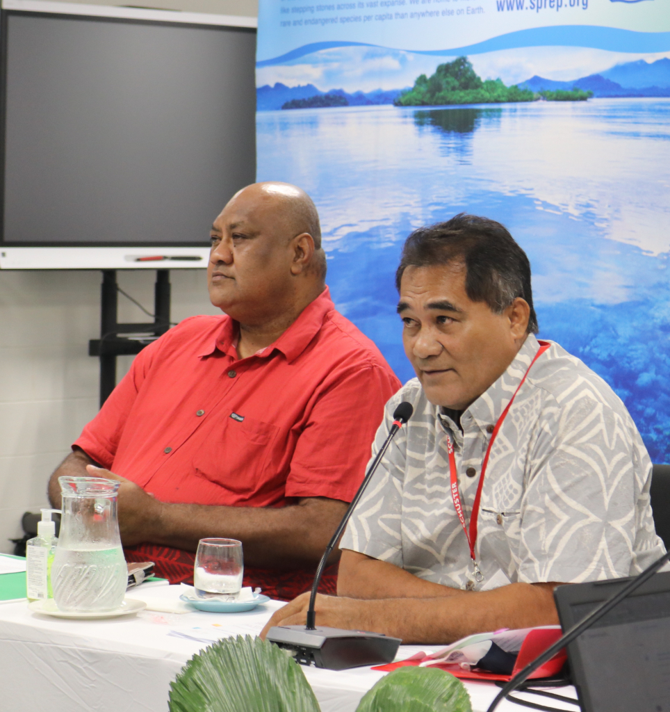 DG Sefanaia Nawadra and MNRE Minister Toeolesulusulu Cedric Schuster