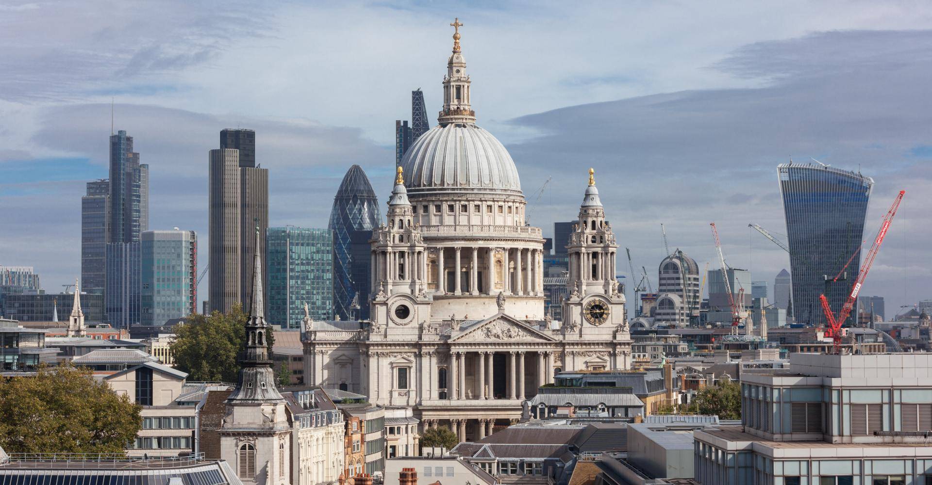 St Paul's on the skyline of the City