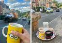 A local resident made a tray of teas for Stroud police officers while they dealt with a car crash
