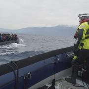 Refugees crossing the channel