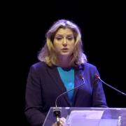 Penny Mordaunt at Portsmouth Guildhall (PA)