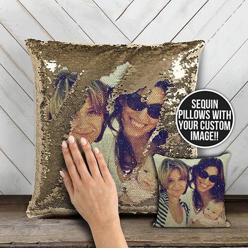 Custom Photo Magic Sequin Pillow Cover