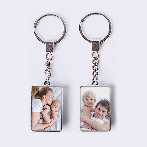 Custom Photo Rectangular Metal Keychain