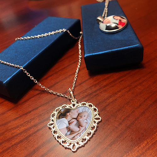 Custom Heart Photo Pendant