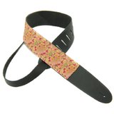 Perri's Guitar Strap 100% Leather - Art Print Fabric Designs P25M-91