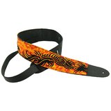 Perri's Guitar Strap 100% Leather - Art Print Fabric Designs P25M-18