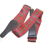 Strong, Striking  & Supple Guitar Strap - Tartan