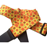 Strong, Striking  & Supple Guitar Strap - Sunflowers