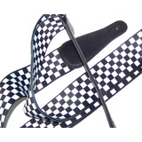 Strong, Striking  & Supple Guitar Strap - Checkered