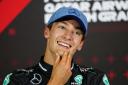 Mercedes’ George Russell after qualifying on pole for the British Grand Prix (David Davies/PA)