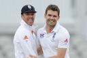 James Anderson, right, with Graeme Swann during their playing days together (Martin Rickett/PA)