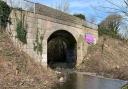 A bridge formerly used by a now disused railway between Swindon and Highworth