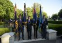 Standard Bearers at the Trowbridge War Memorial.