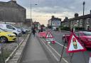 Roadworks on Wilton Road