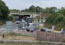 Roadworks near the White Hart roundabout have created long queues of traffic on the busy junction