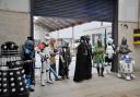 An art exhibition in Swindon town centre saw Daleks and Stormtroopers greeting guests