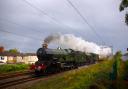 The historic steam trains were seen passing through their hometown