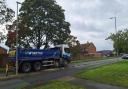 Construction lorries using Merlin Way