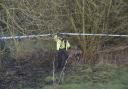 Police have cordoned off a woodland in Wiltshire