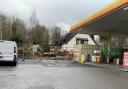 Work continues at the Shell garage on Marlborough Road