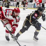 Action between Swindon Wildcats and Bristol Pitbulls at the Link Centre earlier in the sesaon                                      Photo: KLM Photography