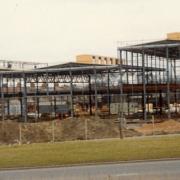 A laundry under construction near Great Western Way in the 1980s, which later became flats on Brunel Crescent. Picture: Swindon Libraries Local Studies