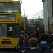 A school bus in Swindon