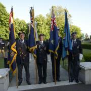 Standard Bearers at the Trowbridge War Memorial.