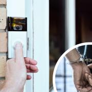 A man was recorded by the video doorbell he was stealing