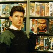 David Chambers removes banned ‘video nasty’ Child’s Play 3 from his Home Videos store in Gorse Hill, November 1993.